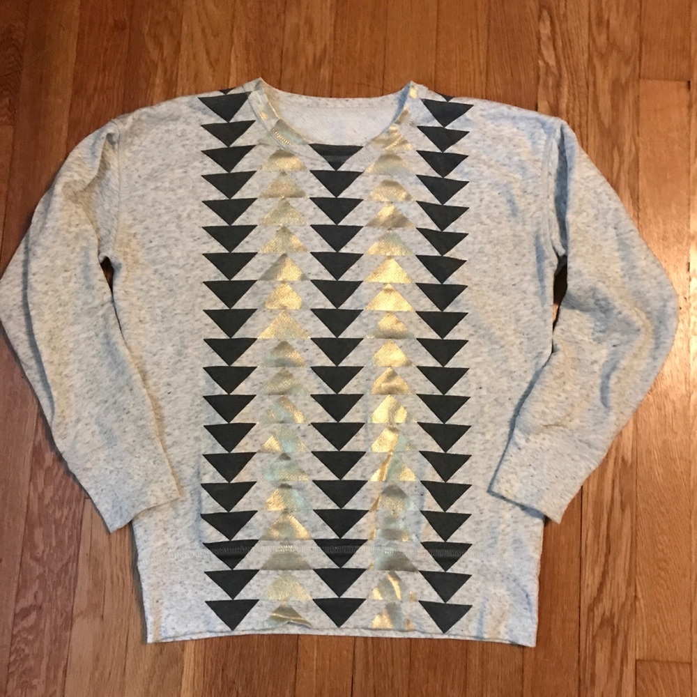 JCrew metallic geometric heathered sweatshirt XS